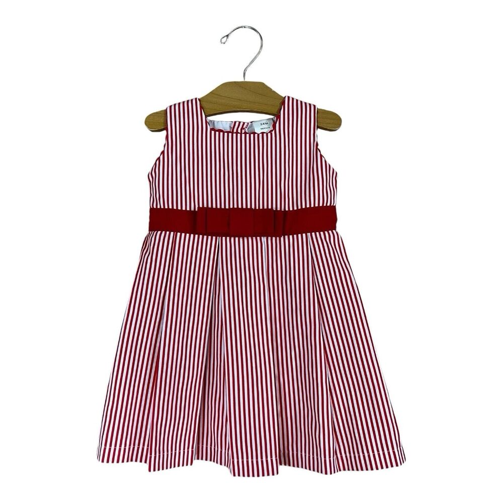 Red Striped Kids Casual Dress